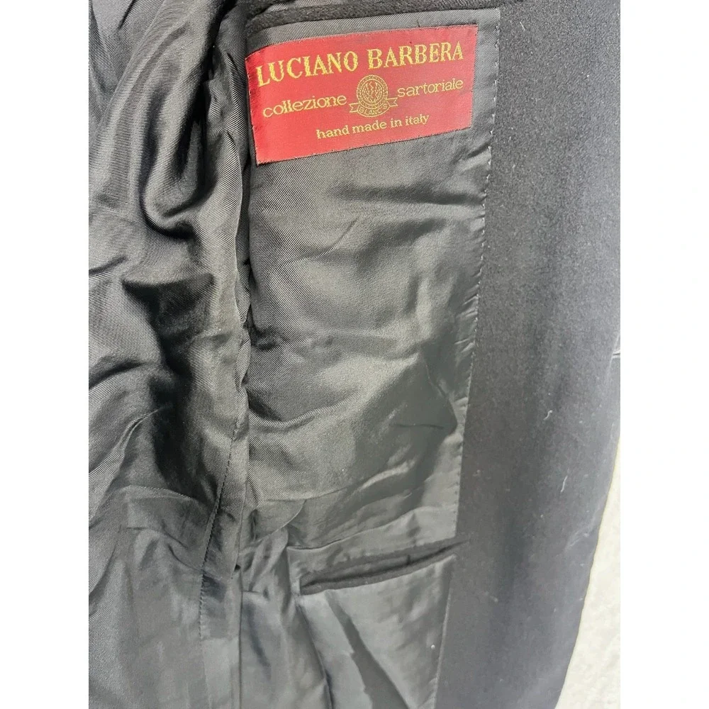 Luciano Barbera Sartoriale 100% Cashmere Blazer BLACK Italy EU52 US‎ 42R